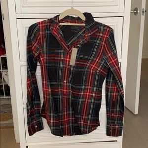 New with tag J.Crew plaid Perfect shirt